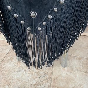 Fringe Leather Shrug/Poncho/Cape